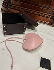 Alaia Heart Bag With Zippers Pink- 21x17x5cm - 2