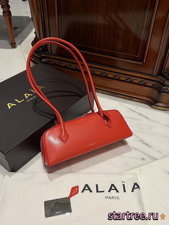 Alaia Medium LE TECKEL SMALL BAG IN GOATSKIN Red- 33cm X 11cm X 10cm - 1