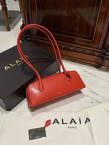 Alaia Medium LE TECKEL SMALL BAG IN GOATSKIN Red- 33cm X 11cm X 10cm