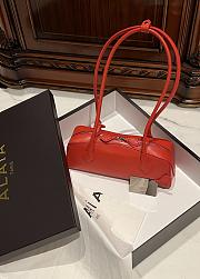 Alaia Medium LE TECKEL SMALL BAG IN GOATSKIN Red- 33cm X 11cm X 10cm - 6