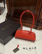 Alaia Medium LE TECKEL SMALL BAG IN GOATSKIN Red- 33cm X 11cm X 10cm - 4