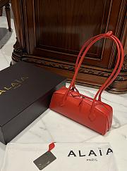 Alaia Medium LE TECKEL SMALL BAG IN GOATSKIN Red- 33cm X 11cm X 10cm - 2