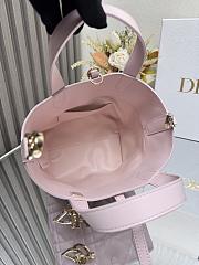 Dior Small Toujours Vertical Tote Bag Pink Macrocannage Calfskin - 18x16x12cm - 2