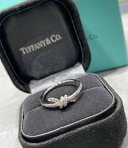 Tiffany Knot Ring in White/ Yellow Gold with Diamonds - 3