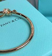 Tiffany Knot Wire Bangle in Yellow Gold with Diamonds - 2