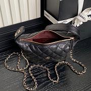 Chanel 25C Black Caviar Hobo Clutch- 21.5×19×6cm - 5