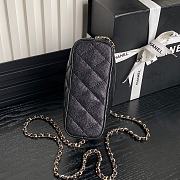 Chanel 25C Black Caviar Hobo Clutch- 21.5×19×6cm - 3