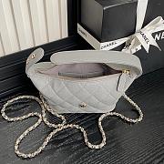 Chanel 25C Gray Caviar Hobo Clutch- 21.5×19×6cm - 3