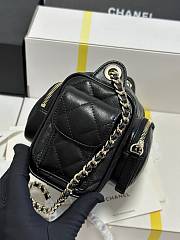 Chanel Small Camera Case Shiny Crumpled Lambskin & Gold-Tone Metal Black - 3