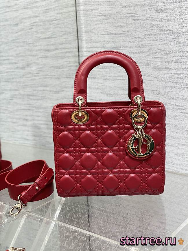 Dior Small Lady Bag Red 001-20*8*17cm - 1
