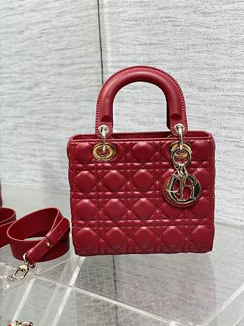 Dior Small Lady Bag Red 001-20*8*17cm