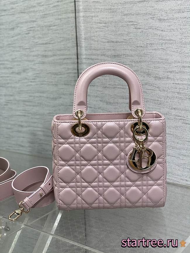 Dior Small Lady Bag Pink 003-20*8*17cm - 1