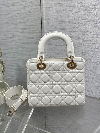 Dior Small Lady Bag White 004-20*8*17cm