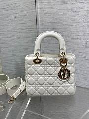 Dior Small Lady Bag White 004-20*8*17cm - 4