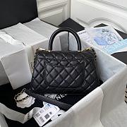 Chanel Classic Quilted Coco Handle Black Caviar - 23cm - 3