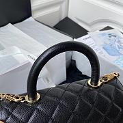 Chanel Classic Quilted Coco Handle Black Caviar - 23cm - 6