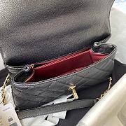 Chanel Classic Quilted Coco Handle Black Caviar - 23cm - 2