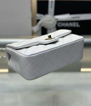 Chanel Mini flap bag with top handle Lambskin White-20*12*6cm - 4