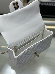 Chanel Mini flap bag with top handle Lambskin White-20*12*6cm - 2