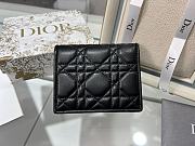 Dior Lady Mini Wallet Black-11*8.5*3cm - 5