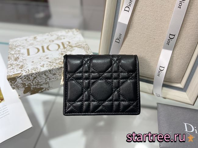 Dior Lady Mini Wallet Black-11*8.5*3cm - 1
