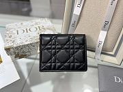 Dior Lady Mini Wallet Black-11*8.5*3cm - 1