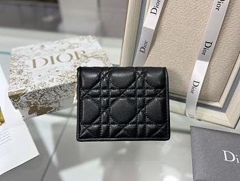 Dior Lady Mini Wallet Black-11*8.5*3cm