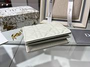 Dior Lady Mini Wallet White-11*8.5*3cm - 2