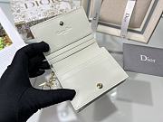 Dior Lady Mini Wallet White-11*8.5*3cm - 4