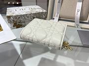 Dior Lady Mini Wallet White-11*8.5*3cm - 5