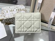 Dior Lady Mini Wallet White-11*8.5*3cm - 6