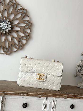 Chanel Assic Flap Bag White-30*21*8cm