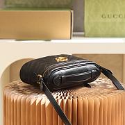 Gucci Marmont mini top handle bag in black leather - 6