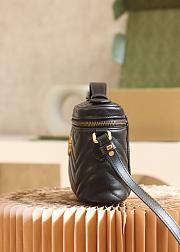 Gucci Marmont mini top handle bag in black leather - 4