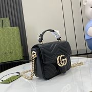 Gucci Marmont mini top handle bag Black-17x13x6cm - 4