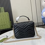 Gucci Marmont mini top handle bag Black-17x13x6cm - 2