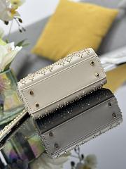 DIOR | Mini Lady Bag Metallic Cannage Lambskin with Beaded Embroidery - 17 x 15 x 7 cm - 5