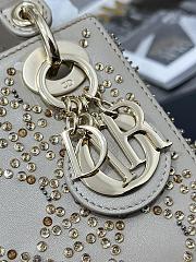 DIOR | Mini Lady Bag Metallic Cannage Lambskin with Beaded Embroidery - 17 x 15 x 7 cm - 2