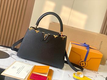 Louis Vuitton MM Capucines Black M23332-31.5 x 20 x 11cm