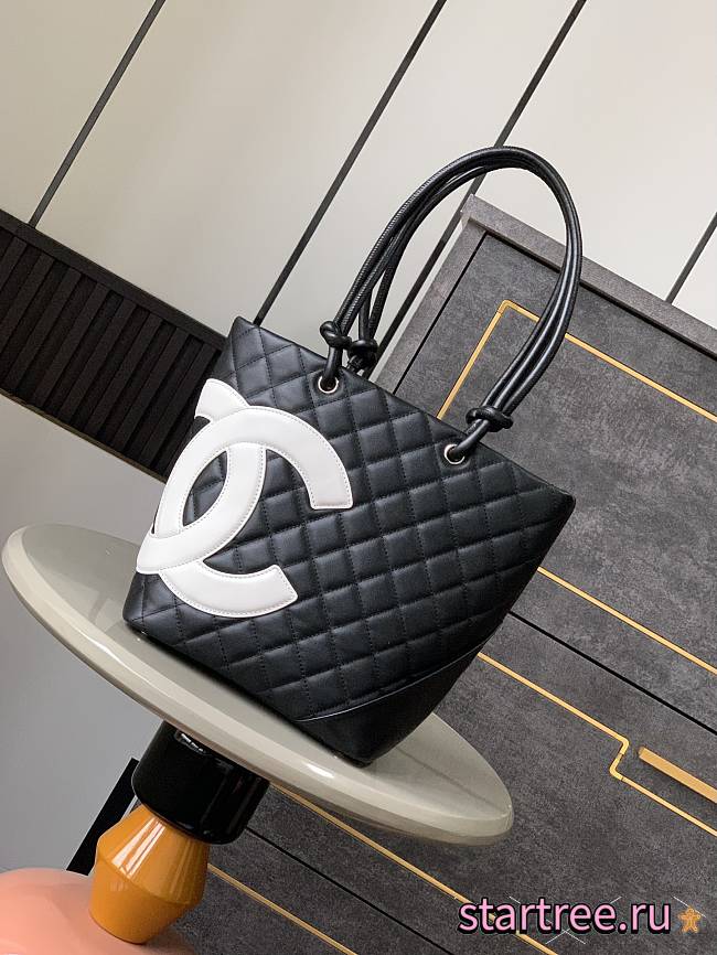 CHANEL Cambon Line Medium Tote Bag 001- 24x20x8cm - 1