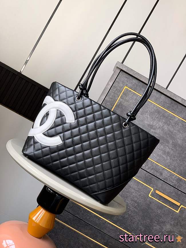 CHANEL Cambon Line Large Tote Bag-30x25x15cm - 1