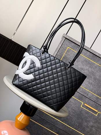 CHANEL Cambon Line Large Tote Bag-30x25x15cm