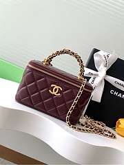 Chanel Vanity Burgundy Bag- 9.5x17x8cm - 1
