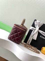 Chanel Vanity Burgundy Bag- 9.5x17x8cm - 5