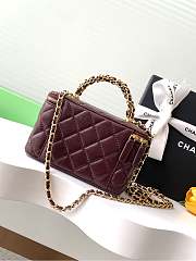 Chanel Vanity Burgundy Bag- 9.5x17x8cm - 4