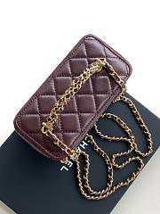 Chanel Vanity Burgundy Bag- 9.5x17x8cm - 2