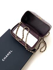 Chanel Vanity Burgundy Bag- 9.5x17x8cm - 3