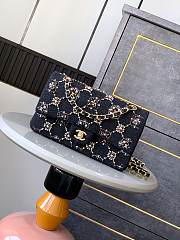CHANEL 21A Pearl Strass Crystal CC Medium Classic Double Flap Bag-25cm - 1