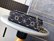 CHANEL 21A Pearl Strass Crystal CC Medium Classic Double Flap Bag-25cm - 4