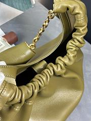 Lowe Small Squeeze bag in mellow nappa lambskin Olive-29cm - 2